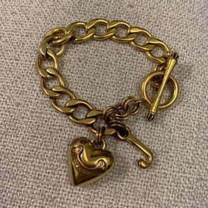 Juicy Couture gold heart bracelet